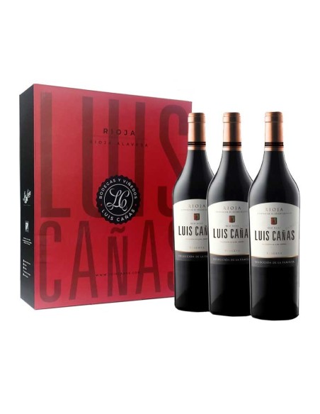 Case with 3 bottles of Luis Cañas Selección de Familia 2018