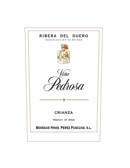 Etiqueta del vino Viña Pedrosa Crianza
