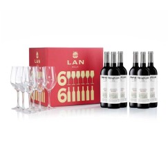 6 bottles of Viña Lanciano 2017 + 6 Glasses