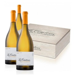 3 botellas de Albariño La Comtesse 2016 en Caja de Madera