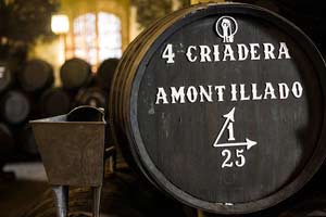 Bota de amontillado en Bodegas Tradición